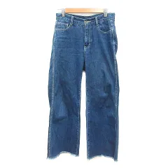 ビームスハート BEAMS HEART デニムパンツ ジーンズ ワイド カットオフ 0 XS 青 ブルー /MN
