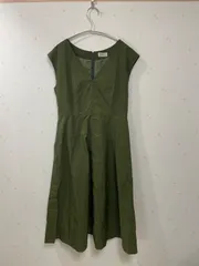 IENA ノースリーブ ワンピース カーキ 日本製 36 レディースS相当