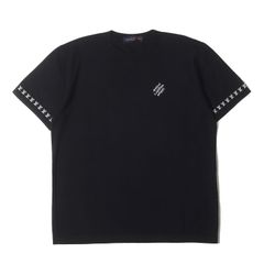 LOUIS VUITTON ルイヴィトン ロゴ刺繍 サマーニットTシャツ 黒XL