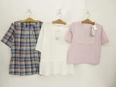  未使用 タグ付き るんびに 東京白ゆり會 七分袖チュニック Tシャツ 3点 M 日本製 レディース