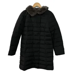 UNITED ARROWS(ユナイテッドアローズ) ダウンコート サイズ40 M レディース美品  - 黒×ダークブラウン 長袖/冬