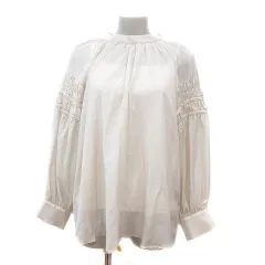 ジャスグリッティー JUSGLITTY ブラウス 長袖 シアー インナー付き 2 M ライトベージュ アイボリー /MN