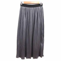 グローバルワーク GLOBAL WORK プリーツスカート ロング F チャコールグレー /YK