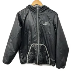 NIKE(ナイキ) ブルゾン サイズＬ L レディース美品  - ダークグレー 長袖/ジップアップ/中綿/冬