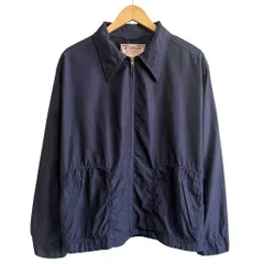 60's USA製 McGREGOR マックレガー スウィングトップ ジャケット ブルゾン 無地 フルジップ ポケット付き 紺 ネイビー サイズ46 No.G743