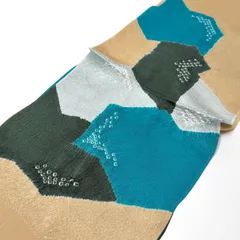 帯揚げ　衿秀　変わり無地　絞り　変形亀甲　0432