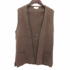 スティーブンアラン Steven Alan ニットベスト 前開き ウール S 茶 ブラウン /YK