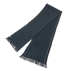 CALVIN KLEIN カルバンクライン ニットマフラー  ストライプ柄    ブラック メンズ / 240001184070