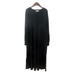 スタディオクリップ Studio Clip ワンピース ニット ロング 長袖 F 黒 ブラック /MN