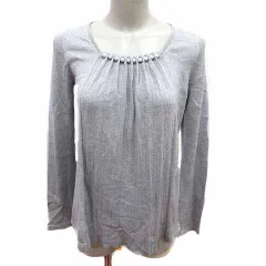 23区 オンワード樫山 ニット カットソー 装飾 長袖 38 M グレー /YK