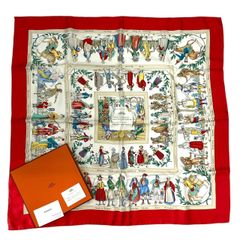 HERMES カレ90 COSTUMES CIVILS シルクスカーフ - メルカリ