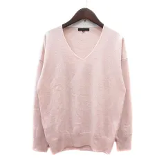 アイシービー iCB ニット セーター Vネック 長袖 ウール カシミヤ混 S ピンク /MN