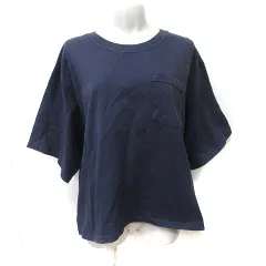 グッドウエア Good wear Tシャツ カットソー 半袖 F 紺 ネイビー /YI