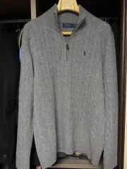 ポロ ラルフローレン カシミア ウール ケーブル 쿼터 ニット