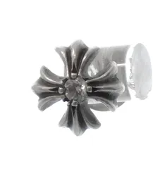 クロムハーツ CHROME HEARTS 【 No2 CH PLS DIA 】 CHプラス スタッド 1ダイヤ シルバー ピアス s5209