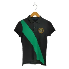 ラルフローレン RALPH LAUREN ロゴワッペン刺繍ポロシャツ レディース  M