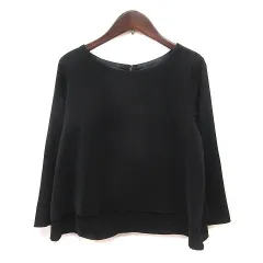 アーバンリサーチ ドアーズ URBAN RESEARCH DOORS ブラウス レース 七分袖 ONE 黒 ブラック /MS