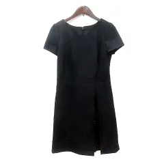 アンタイトル UNTITLED ワンピース ミニ 半袖 2 M 黒 ブラック /MN