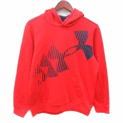 アンダーアーマー UNDER ARMOUR パーカー プルオーバー 裏起毛 ロゴプリント 長袖 YXL 160cm 赤 レッド /YK
