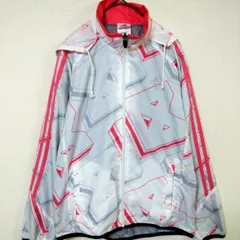 アディダス　美品　ナイロンジャケット　レディースM　2009年製　Y2K　総柄