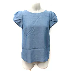 アナイ ANAYI シャツ ブラウス プルオーバー 半袖 36 S 水色 /YI