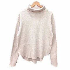 フリークスストア FREAKS STORE チュニック カットソー タートルネック ワッフル地 長袖 F アイボリー 白 ホワイト /YK