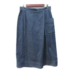 インディヴィ INDIVI タイトスカート ロング 13 XL 紺 ネイビー /YI