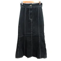 リゼクシー RESEXXY マーメイドスカート タイト マキシ ロング F 黒 ブラック /AU