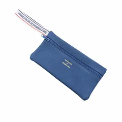 YOUNG&OLSEN ヤングアンドオルセン LEATHER POUCH M レザーポーチ ブルー YO2101-GD007