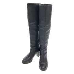 L'AUTRE CHOSE ロートルショーズ ロングレザーブーツ  ブラック 37