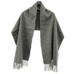 HERMES エルメス カシミヤ100% フリンジマフラー ベージュ レディース