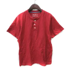 エディーバウアー EDDIE BAUER Tシャツ カットソー ヘンリーネック 半袖 S 赤 レッド /YIのサムネイル