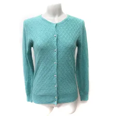 クミキョク 組曲 KUMIKYOKU カーディガン ニット 長袖 刺繍 アンゴラ混 2 M ミントグリーン /YI