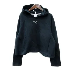 プーマ PUMA パーカー プルオーバー ロゴプリント 長袖 XL 黒 ブラック /MN