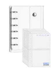 【送料無料】LightBeam シール帳 透明 A7｜クリアバインダー ミニ6穴｜2ポケット片面リフィル10枚｜シール・プリクラ収納 推し活グッズ