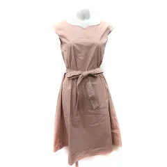 クチュールブローチ COUTURE BROOCH ワンピース ひざ丈 ノースリーブ M ベージュ /YI