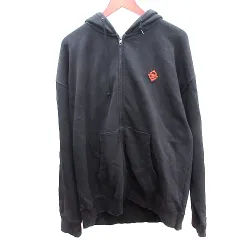 アヴィレックス AVIREX パーカー ジップアップ スウェット 刺繍 長袖 2XL 黒 ブラック /AU