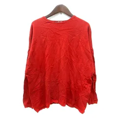 ザラ ZARA knit ニット カットソー 長袖 S 赤 レッド /MN