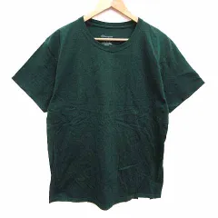チャンピオン CHAMPION Tシャツ カットソー クルーネック 半袖 L 深緑 ダークグリーン /YK