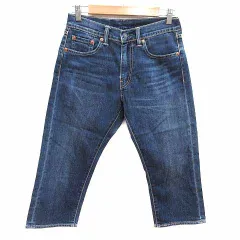 リーバイス Levi's 505 デニムパンツ ジーンズ クロップド W28 XS 青 ブルー /YK