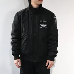 【良品】AVIREX キルティング フライトジャケット ナイロン ブラック アヴィレックス