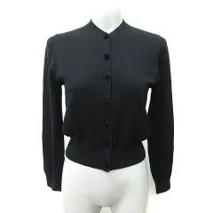 ボールジー BALLSEY トゥモローランド カーディガン ニット 長袖 ウール 38 M 黒 ブラック /YI