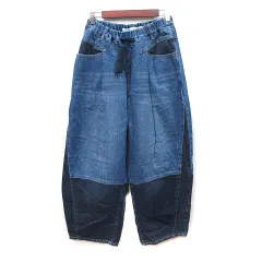 ニコアンド Niko and.. ワイドパンツ デニム L 紺 ネイビー /YI