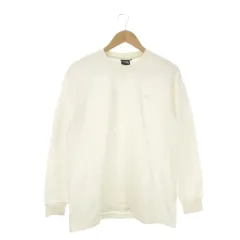 ザノースフェイス THE NORTH FACE アウトドアウェア Tシャツ M 白 ホワイト 長袖 ロゴ刺繍 クルーネック /AO12 ■GY99