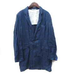 B&Y ユナイテッドアローズ BEAUTY&YOUTH ビューティー&ユース チェスターコート 背抜き 麻 リネン M 紺 ネイビー /YI