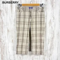 BURBERRY BLUE LABEL バーバリーブルーレーベル チェック ストレッチ クロップド サブリナパンツ ベージュ