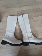 厚底アイボリー ロングブーツ (240) 1個 パ격セ일