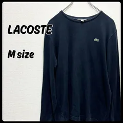 LACOSTE ラコステ SLIM FIT Mサイズ ブラック トップス ロンT メンズ 古着