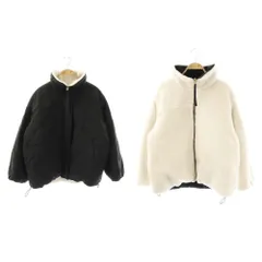 アンフィーロ UNFILO ×タイオン TAION  ボア リバーシブル ダウンジャケット S ホワイト ブラック /ES ■OS