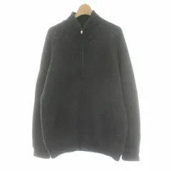 ユニクロ UNIQLO ドライバーズニット セーター ウール 長袖 ハイネック ジップアップ L チャコールグレー /PP ■GY59